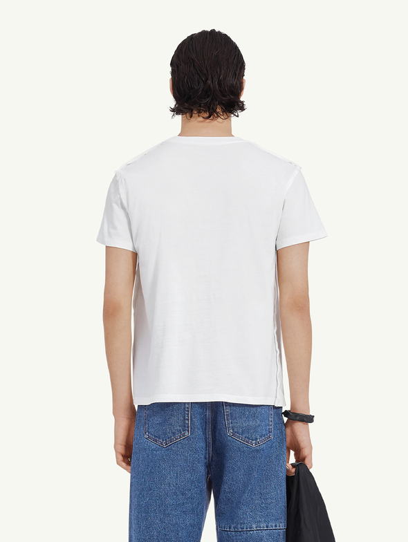 MM6 White Layered Cut Out T-Shirt