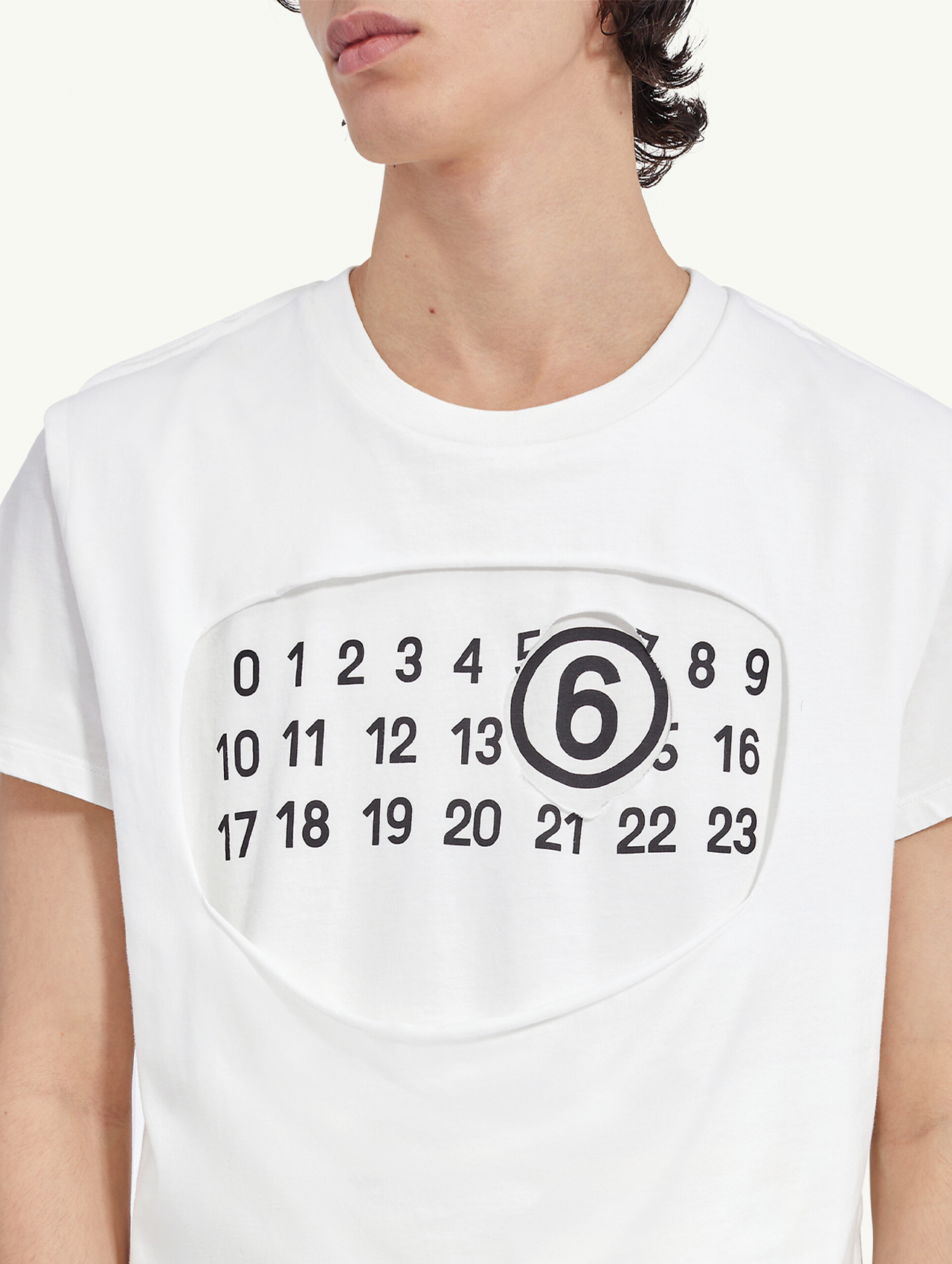 MM6 White Layered Cut Out T-Shirt