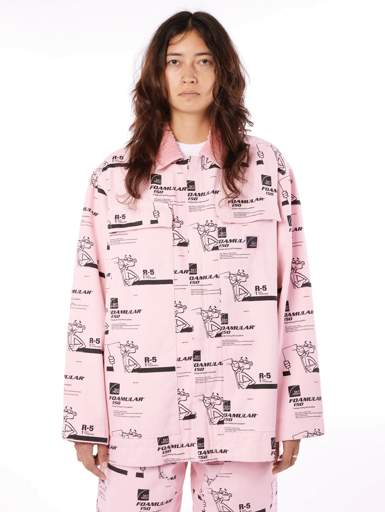 SKY HIGH FARM Pink Insulation Print Jacket