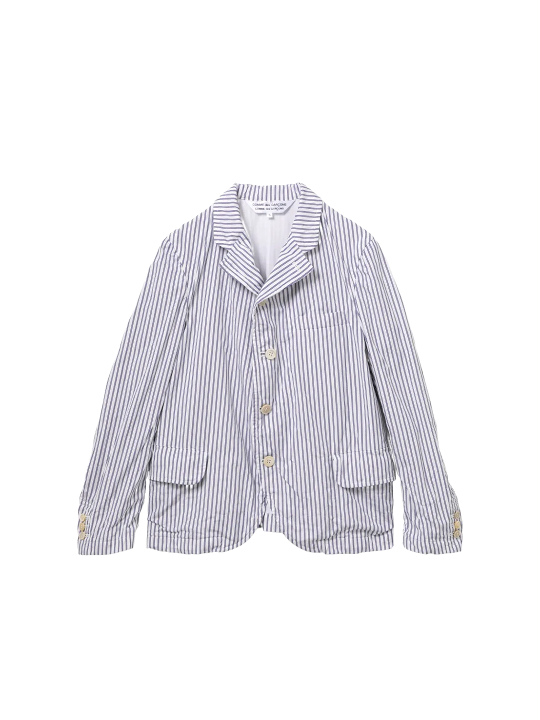 CDG CDG Blue Striped Runway Jacket