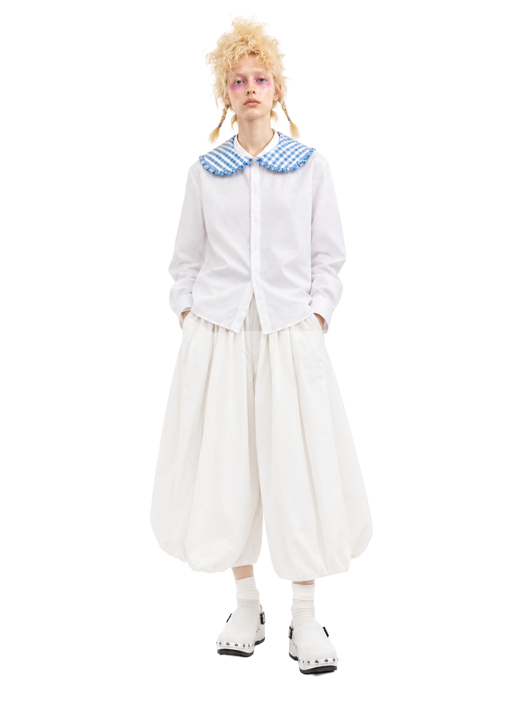 CDG TAO White Balloon Pants