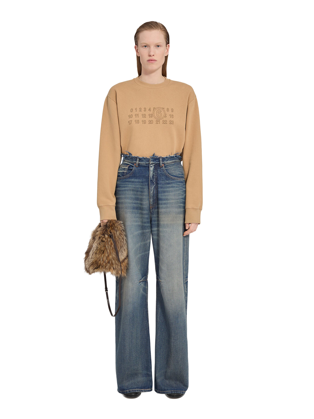 MM6 Blue Wide Leg Jeans
