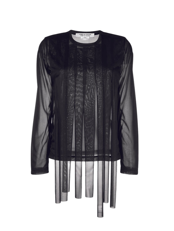 CDG CDG Black Fringe Cut Top