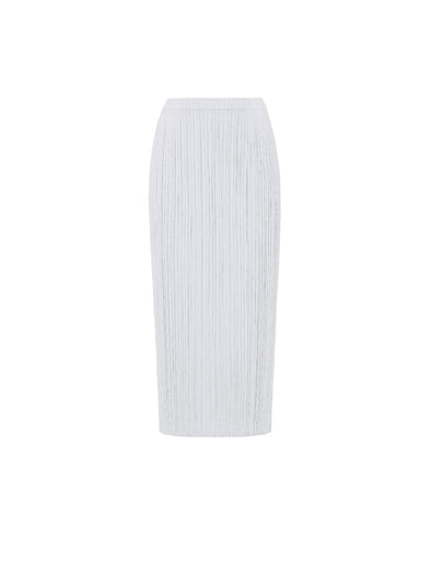 Pleats Please Issey Miyake Light Grey Basics Skirt