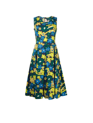 Marni Blue & Yellow Floral Dress