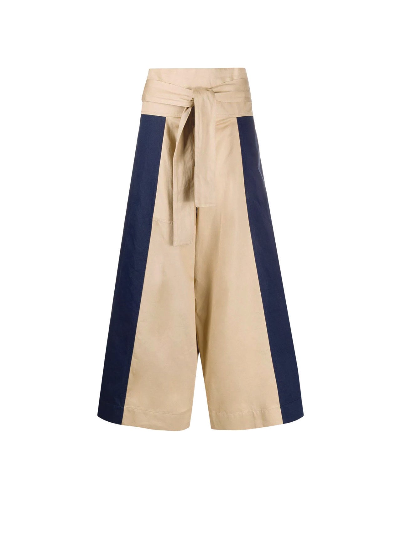 Marni Beige Panelled Wide Leg Trousers