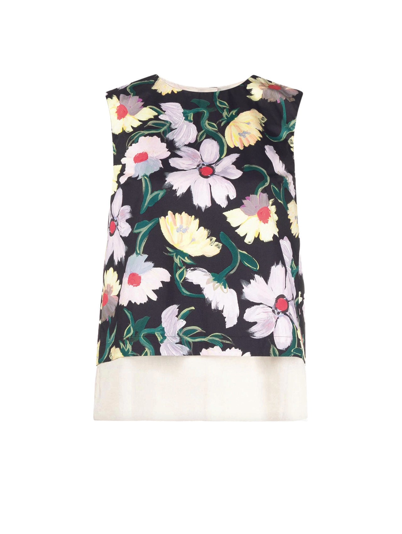 Marni Black & Lilac Floral Vest