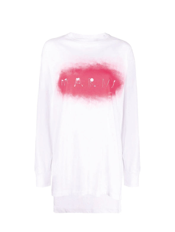 Marni Pink Longsleeve Splatter T-Shirt