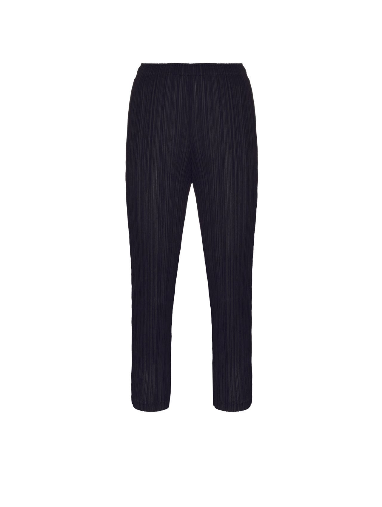 Pleats Please Issey Miyake Black Cropped Basic Pants