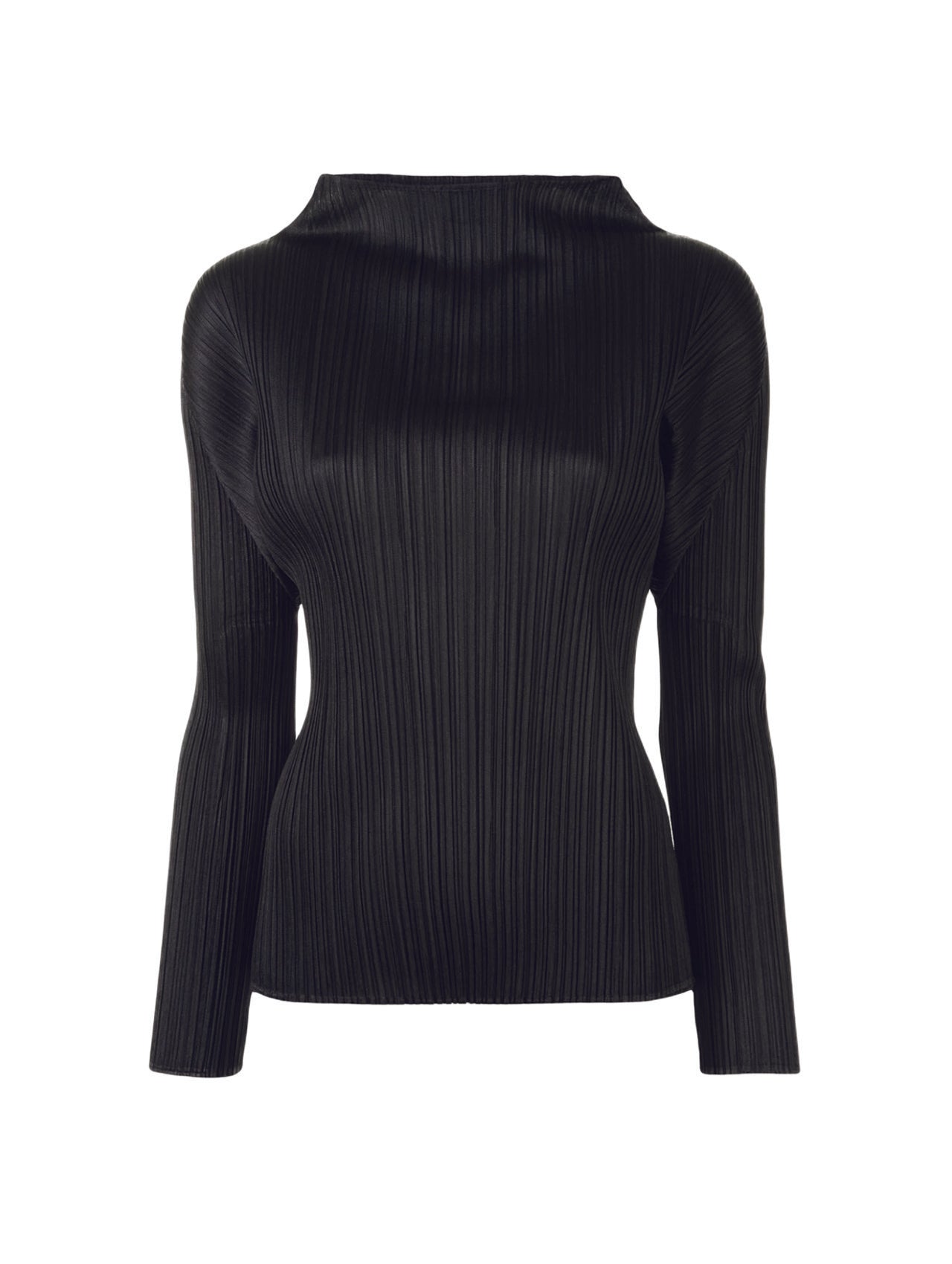 Pleats Please Issey Miyake Black Basics Long Sleeve Top