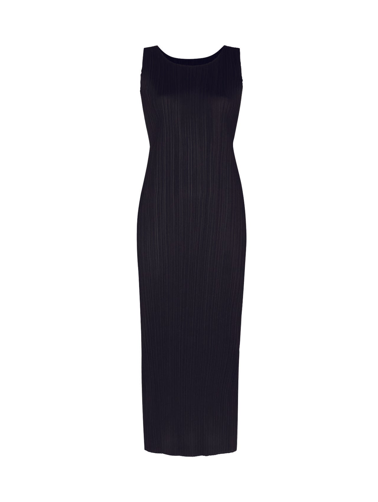 Pleats Please Issey Miyake Black Basics Long Shift Dress