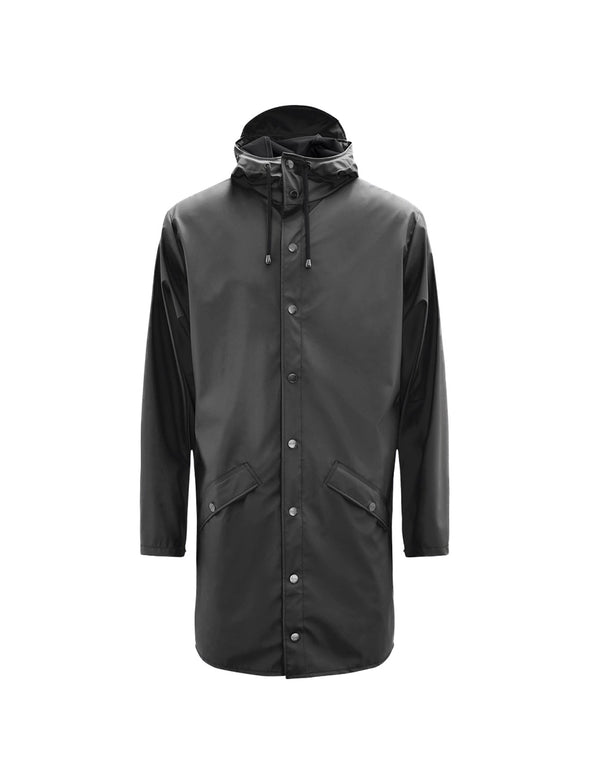 Rains Black Long Jacket