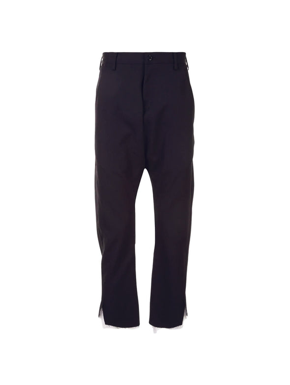 Sulvam Black Gabardine Pants