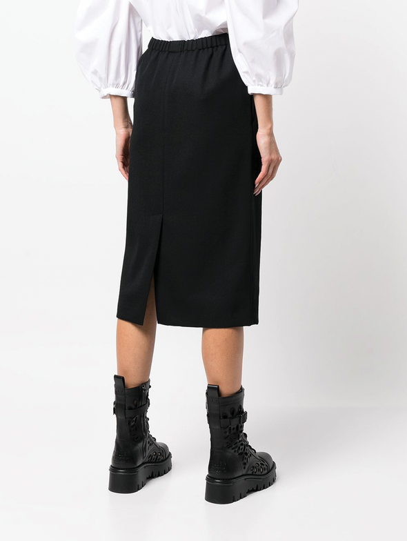 CDG CDG Black Wool Pencil Skirt