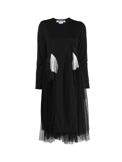 CDG CDG Black Tulle T-Shirt Dress