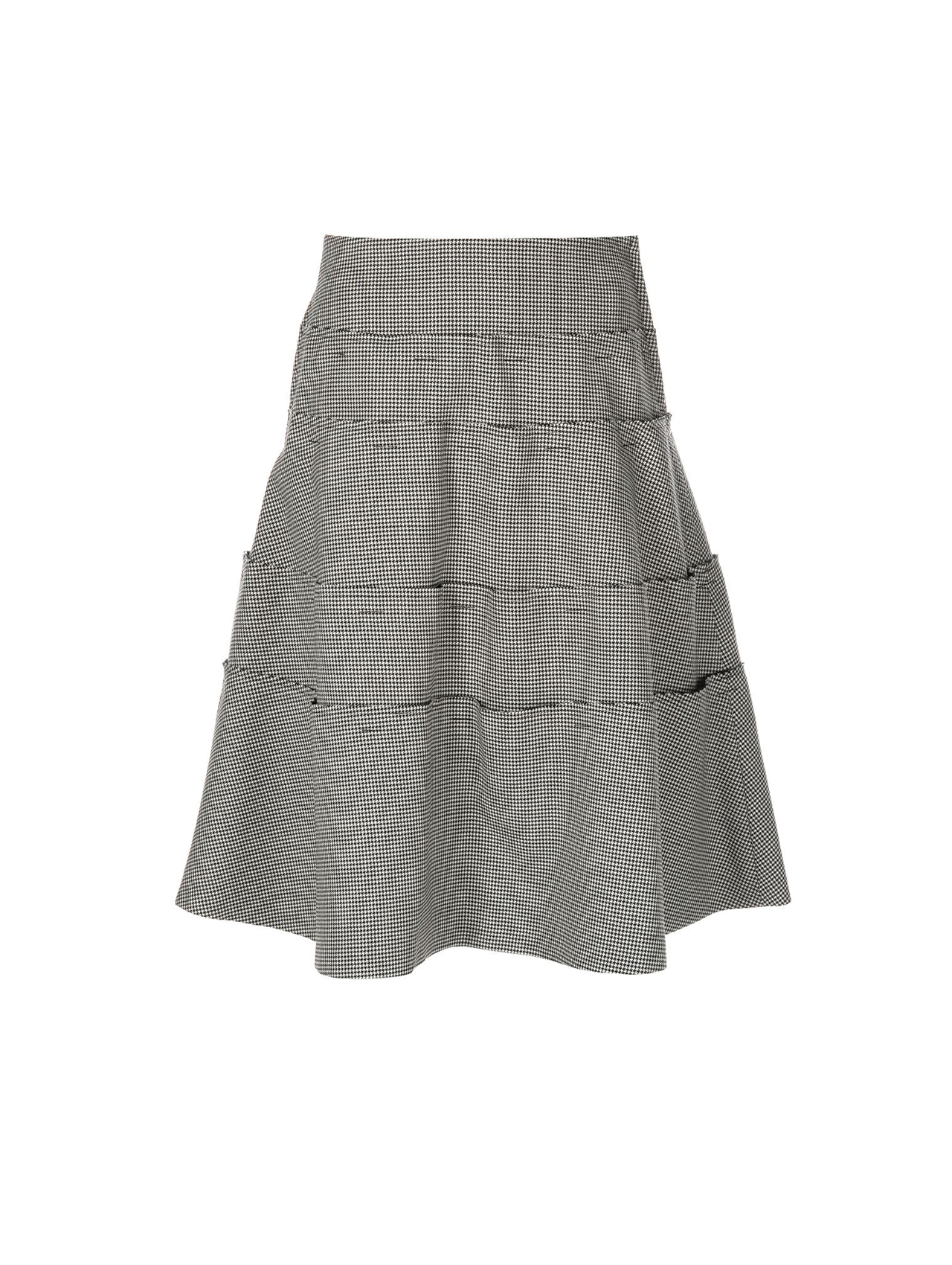 CDG CDG Houndstooth Tiered Skirt