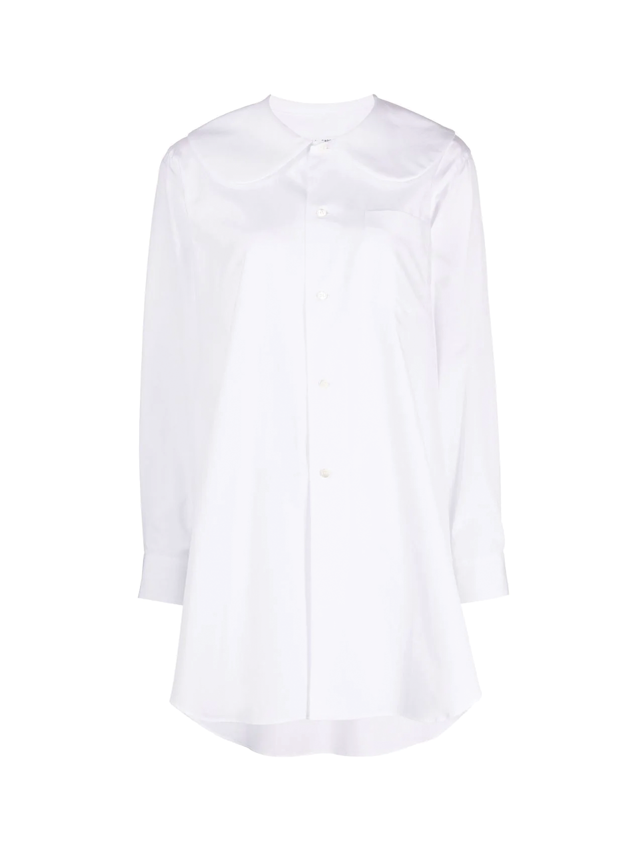 CDG CDG White Peter Pan Collar Longline Blouse