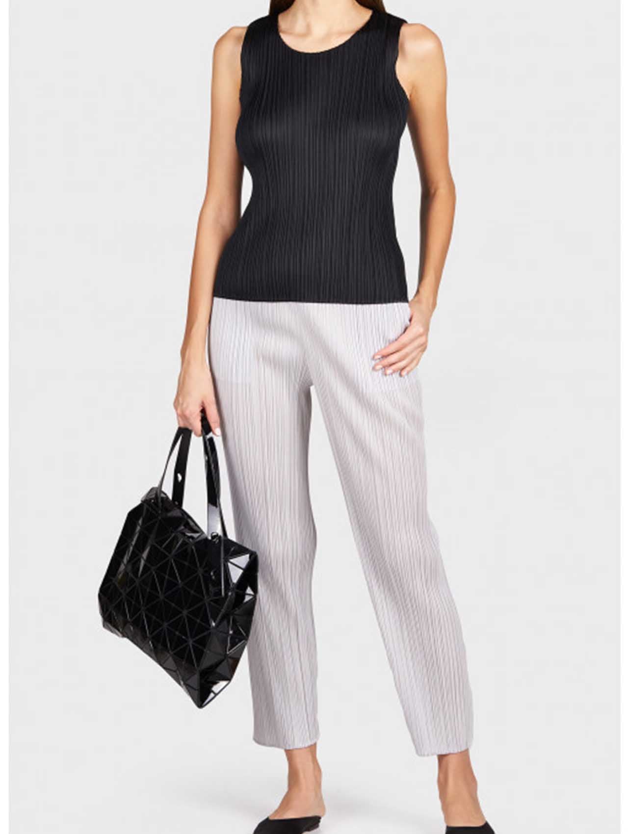 Pleats Please Issey Miyake Light Grey Basic Pants