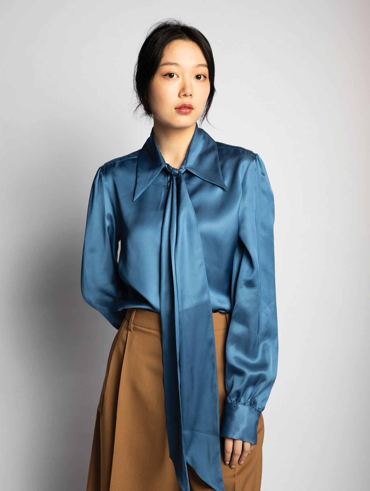 satin bow top