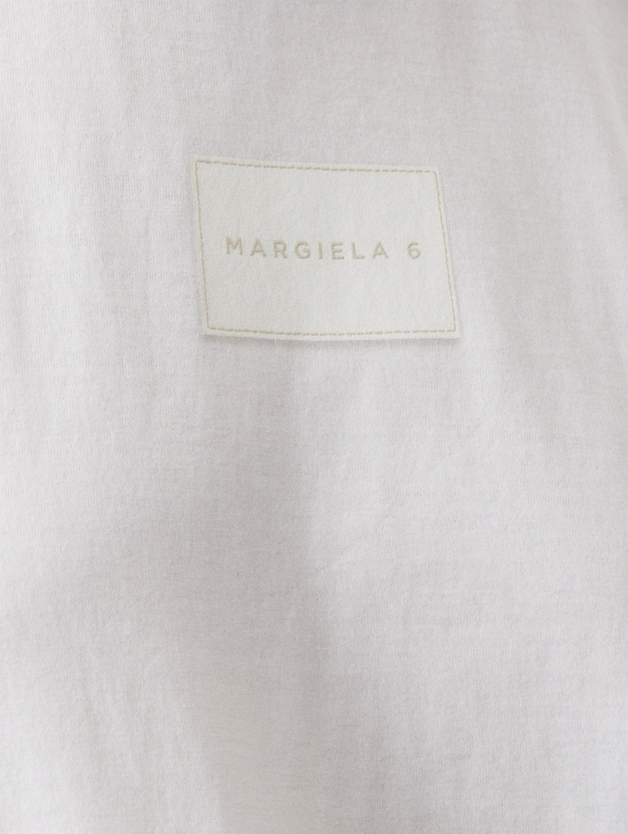 MM6 White Oversized Printed Logo T-shirt