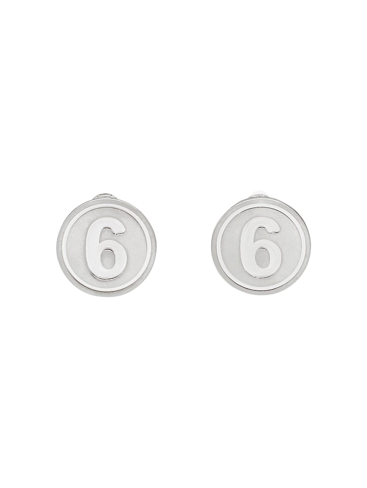 MM6 Engraved 6 Earrings